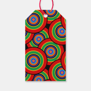 Circles and rings retro gift tags