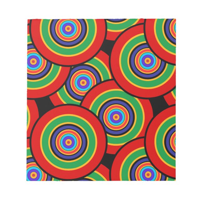 Circles and rings retro notepad (Front)