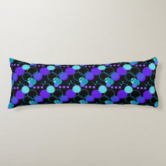 Circles and Round Shapes Pattern in Black Body Pillow