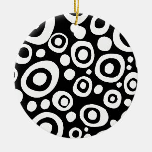 Circles and Spots 03 Ceramic Ornament