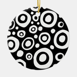 Circles and Spots 05 Ceramic Ornament
