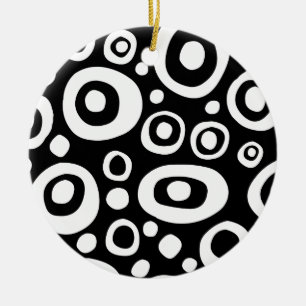 Circles and Spots 06 Ceramic Ornament