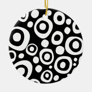 Circles and Spots 07 Ceramic Ornament