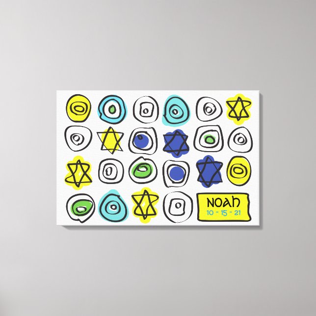 CIRCLES and SQUARES Bar Mitzvah Sign In Board (Front)