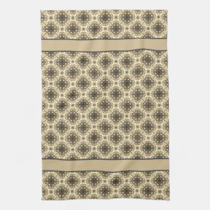 Circles and Starburst Tiles Kitchen Towel