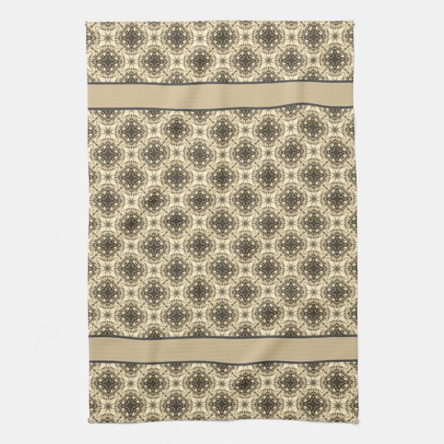 Circles and Starburst Tiles Kitchen Towel (Vertical)