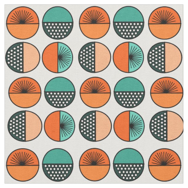 Circles and Stars Fabric (Close Up)