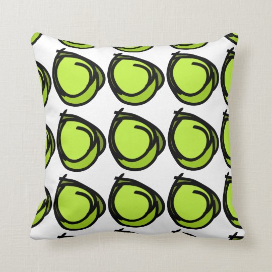 Circles black greens - circles design pattern cush throw pillow