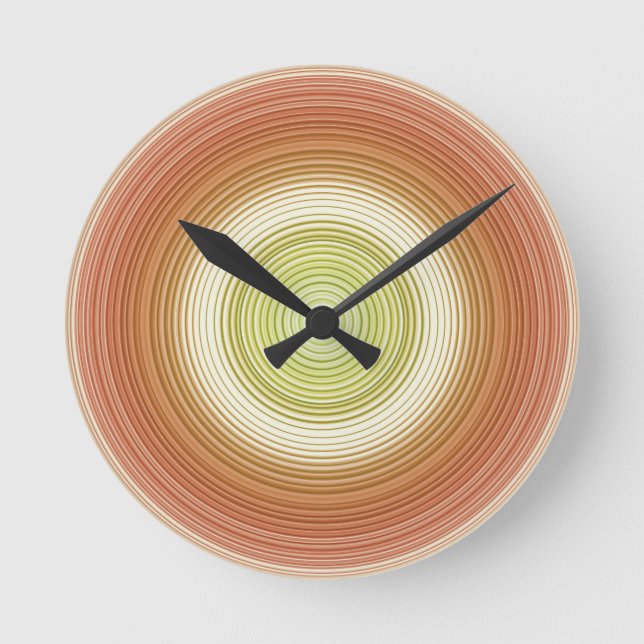 Circles - citrus colours round clock (Front)