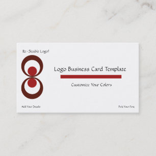 Circles Corporate Logo - Simple Red Logo Business Card