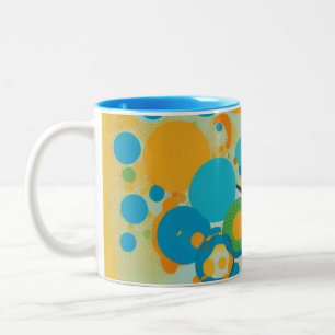 Circles design Two-Tone coffee mug