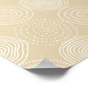Circles Dots Line Art Spirals Artistic Tribal Poster
