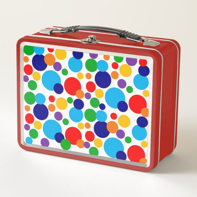Circles & Dots Metal Lunch Box (Front)