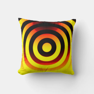 circles geometric backgrounds pattern in coloured  throw pillow