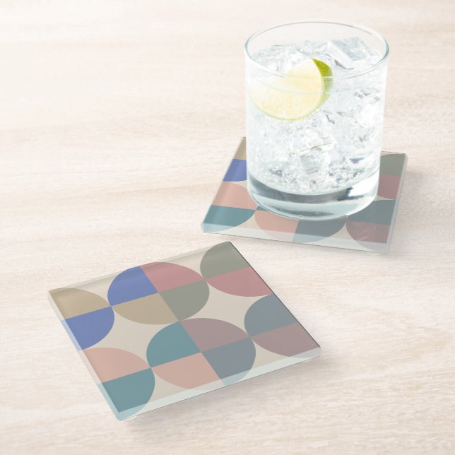 CIrcles Glass Coaster (Angled)