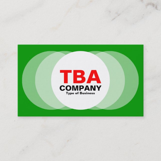 Circles - Grass Green Business Card (Front)