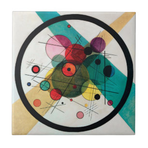 Circles in a Circle by Wassily Kandinsky Tile