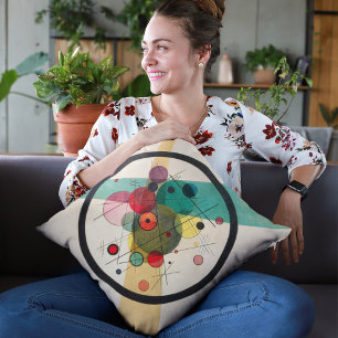 Circles in a Circle, Kandinsky Throw Pillow