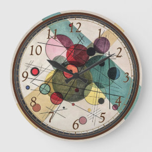 Circles in a Circle - Wassily Kandinsky Art Large Clock
