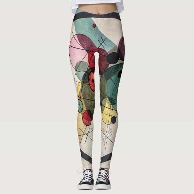 Circles in a Circle - Wassily Kandinsky Art Leggings (Front)