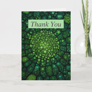 Circles in Shades of Green Thank You Card