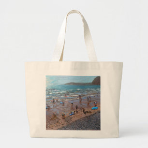 Circles in the Sand Sidmouth 2007 Large Tote Bag