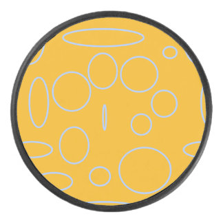 Circles Loops on Orange Geometric Hockey Puck