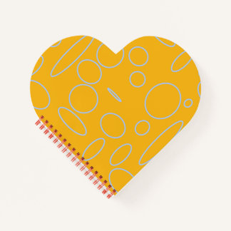 Circles Loops on Orange Geometric  Notebook