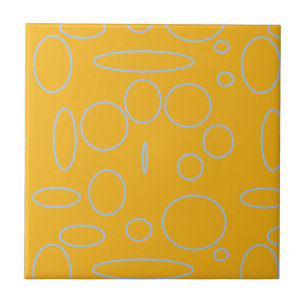 Circles Loops on Orange Tile