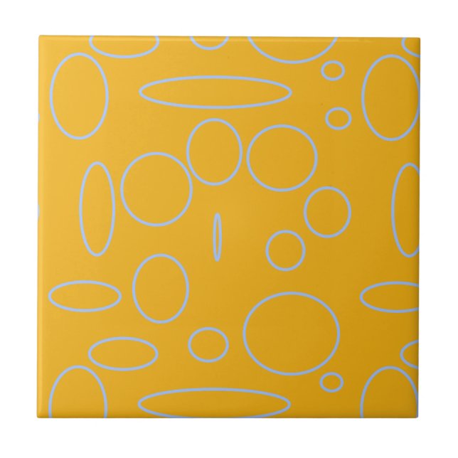 Circles Loops on Orange Tile (Front)