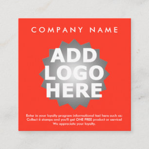 circles loyalty colour customizable square card