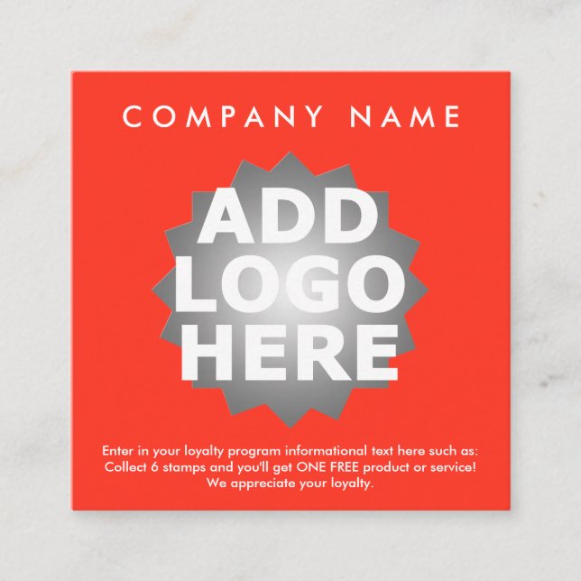 circles loyalty colour customizable square card (Front)