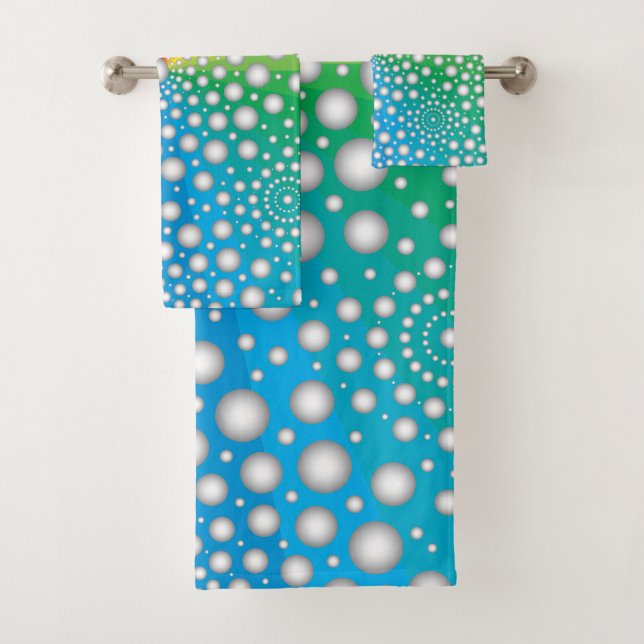 Circles Mandala 2 Bath Towel Set (Insitu)