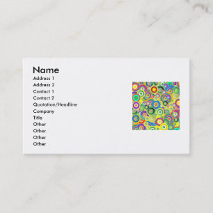 circles, Name, Address 1, Address 2, Contact 1,... Business Card