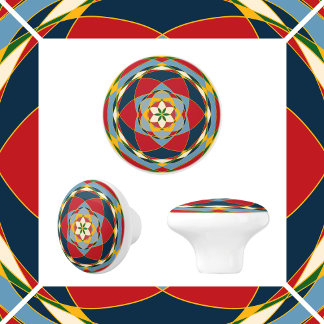 Circles of Colour Ceramic Knob