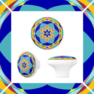 Circles of Colour Ceramic Knob