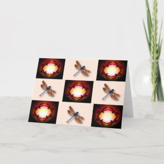 Circles of Dragonflies Card