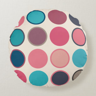 Circles of the Horizon 3 Round Pillow