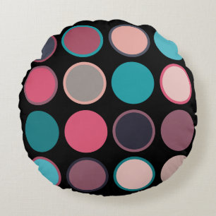 Circles of the Horizon 3 Round Pillow