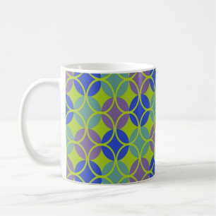 Circles on Circles - Blue, Green, Purple Coffee Mug
