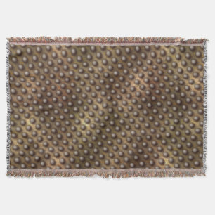 Circles or sphere, stained brown background. throw blanket