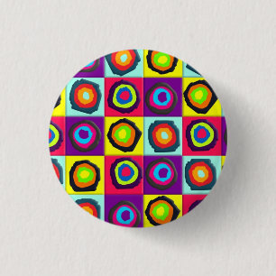 circles pattern 1 inch round button