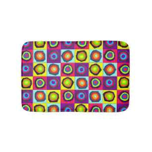 circles pattern bath mat