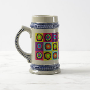 circles pattern beer stein