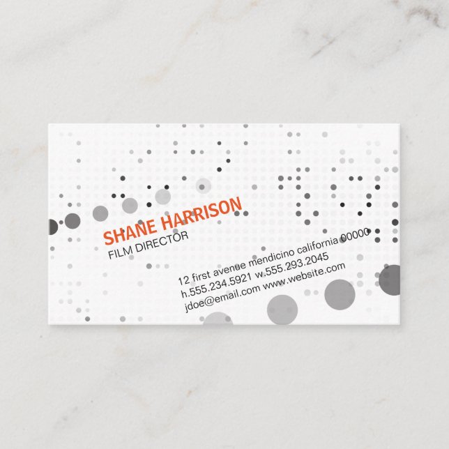 Circles Pattern Business Card (Front)