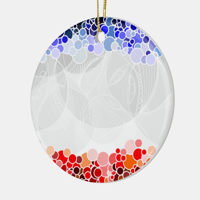 CIRCLES PATTERN CERAMIC ORNAMENT (Left)
