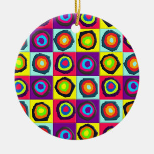 circles pattern ceramic ornament
