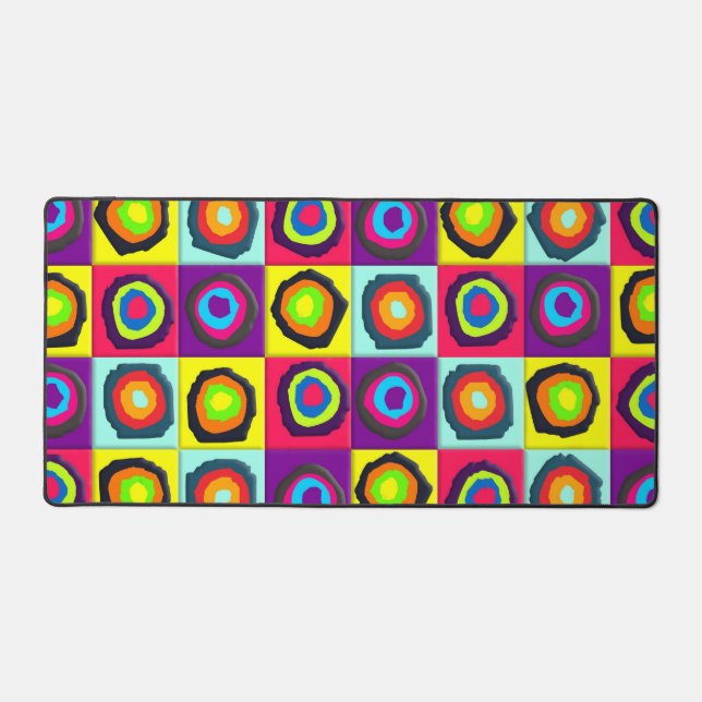 circles pattern   desk mat (Front)