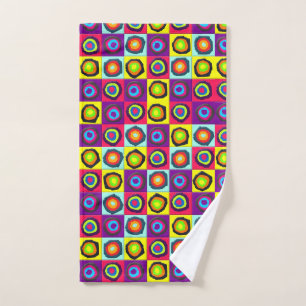 circles pattern hand towel