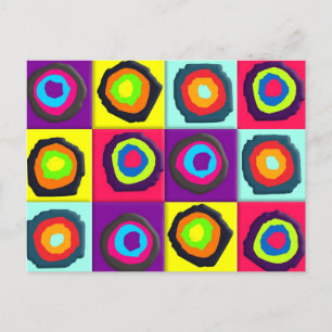 circles pattern holiday postcard